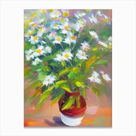 Daisy Impressionist Painting Plant Canvas Print