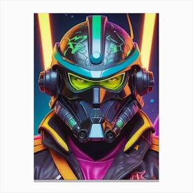 Captain Rex Star Wars Neon Iridescent Painting (10) Canvas Print