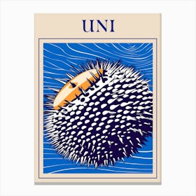 Uni Sea Urchin Seafood Poster Canvas Print
