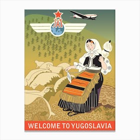 Yugoslavia Jat, Yugoslavian Airways Transport Canvas Print