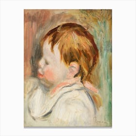 Baby S Head, Pierre Auguste Renoir Canvas Print