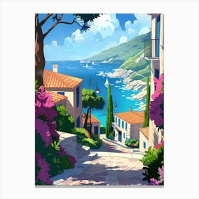 Mediterranean Village Canvas Print