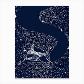 Starry Shark Canvas Print