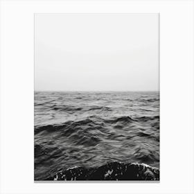 Ocean In Black And White Canvas Print