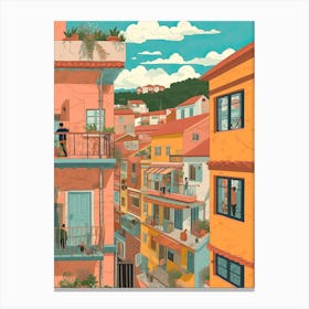 Bogota Colombia Travel Illustration 4 Canvas Print