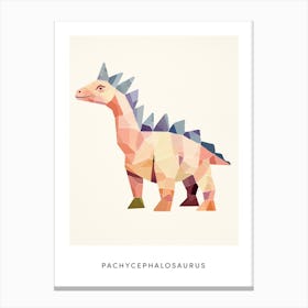 Nursery Dinosaur Art Pachycephalosaurus 3 Poster Canvas Print