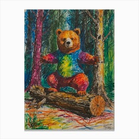 Bear In The Woods 2 Canvas Print