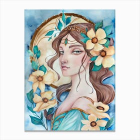 Art Nouveau Portrait Canvas Print