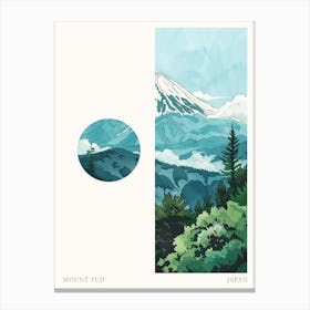 Mount Fuji Japan 11 Cut Out Travel Poster Canvas Print