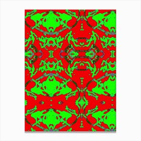 Red And Green Abstract Pattern Canvas Print