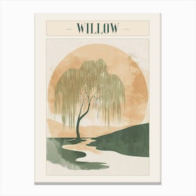 Willow Tree Minimal Japandi Illustration 4 Poster Canvas Print