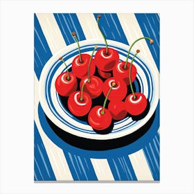 Cherries Fruit Summer Illustration 3 Canvas Print