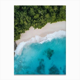 Aerial View Of A Tropical Beach 9 Canvas Print