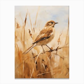 Bird Painting Lark 3 Canvas Print