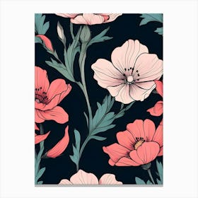 Seamless Floral Pattern 13 Canvas Print