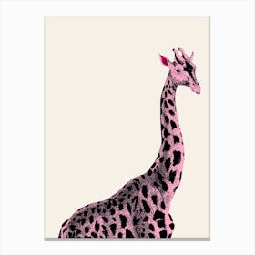 Pink Giraffe Canvas Print