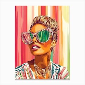 Sexy Woman In Sunglasses 1 Canvas Print