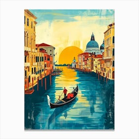 Gondolas In Venice Canvas Print