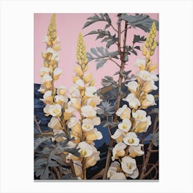 Aconitum 2 Flower Painting Canvas Print