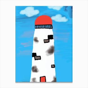 Cartoon Lighthouse Canvas Print