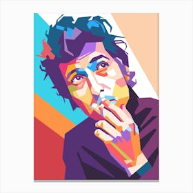 Bob Dylan wpap art style Canvas Print