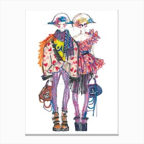 Westwood Vibe Fashion Sketch  Canvas Print