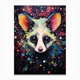  A Nocturnal Possum Vibrant Paint Splash 2 Canvas Print