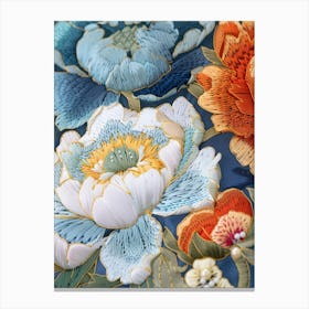 Chinese Porcelain Flowers Canvas Print