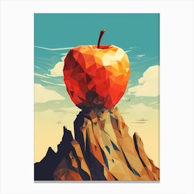 Apple On Top Of Mountain Canvas Print