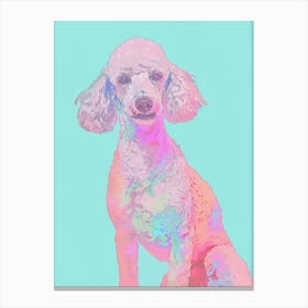 Watercolour Poodle Dog Line Illustration 2 Canvas Print