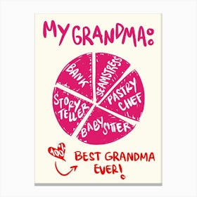 Best Grandma Ever Gift for Grandma Canvas Print