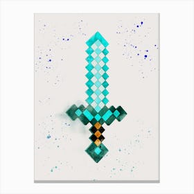 Minecraft Watercolor Canvas Print