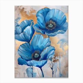 Blue Poppies 21 Canvas Print