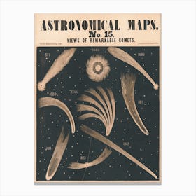 Astronomical Maps Vintage Poster Canvas Print