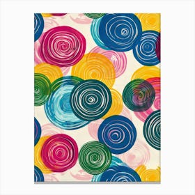 Colorful Swirls 4 Canvas Print