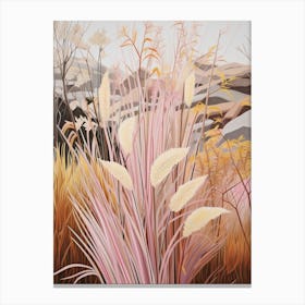 Fountain Grass 2 Flower Painting Canvas Print
