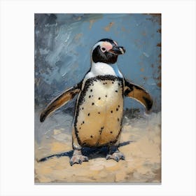 African Penguin Phillip Island The Penguin Parade Oil Painting 3 Canvas Print