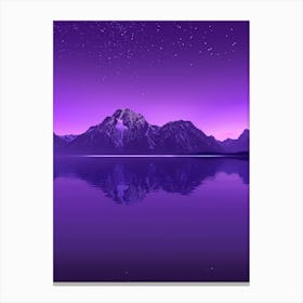 Purple Sky Over A Lake Canvas Print