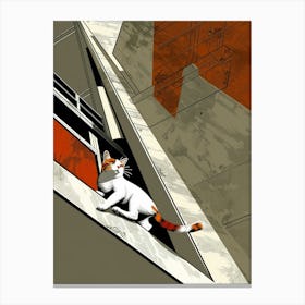 Cat On The Roof 1 Canvas Print