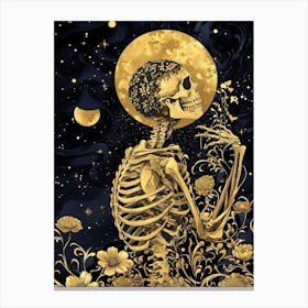 Gold Skeleton Canvas Print