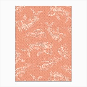 Peach Fuzz Koi Fish Canvas Print