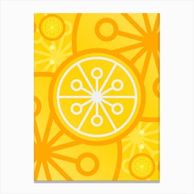 Geometric Abstract Glyph in Happy Yellow and Orange n.0048 Canvas Print