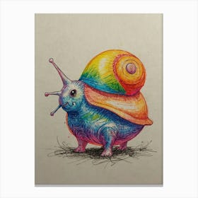 Rainbow Snail 2 Canvas Print