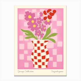 Spring Collection Snapdragons Flower Vase 5 Canvas Print