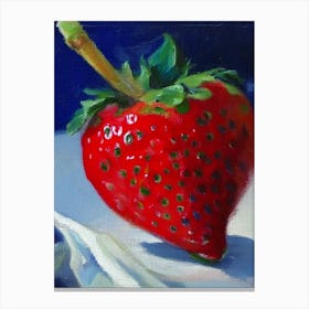A Single Strawberry, Fruit, Impressionism Cezanne Canvas Print