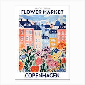 Copenhagen 2 Flower Market Floral Art Print Travel Print Plant Art Modern Style Canvas Print