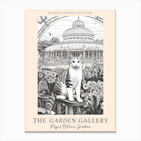 The Garden Gallery, Royal Botanic Gardens Melbourne Australia, Cats Line Art 1 Canvas Print
