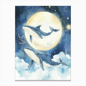 Whales In The Sky Canvas Print