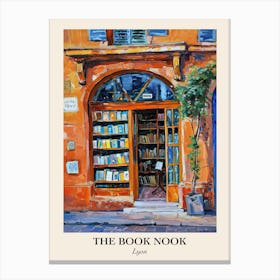 Lyon Book Nook Bookshop 4 Poster Canvas Print