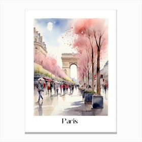 Champs-Elysées Avenue. Paris. The atmosphere and manifestations of spring. 37 1 Canvas Print